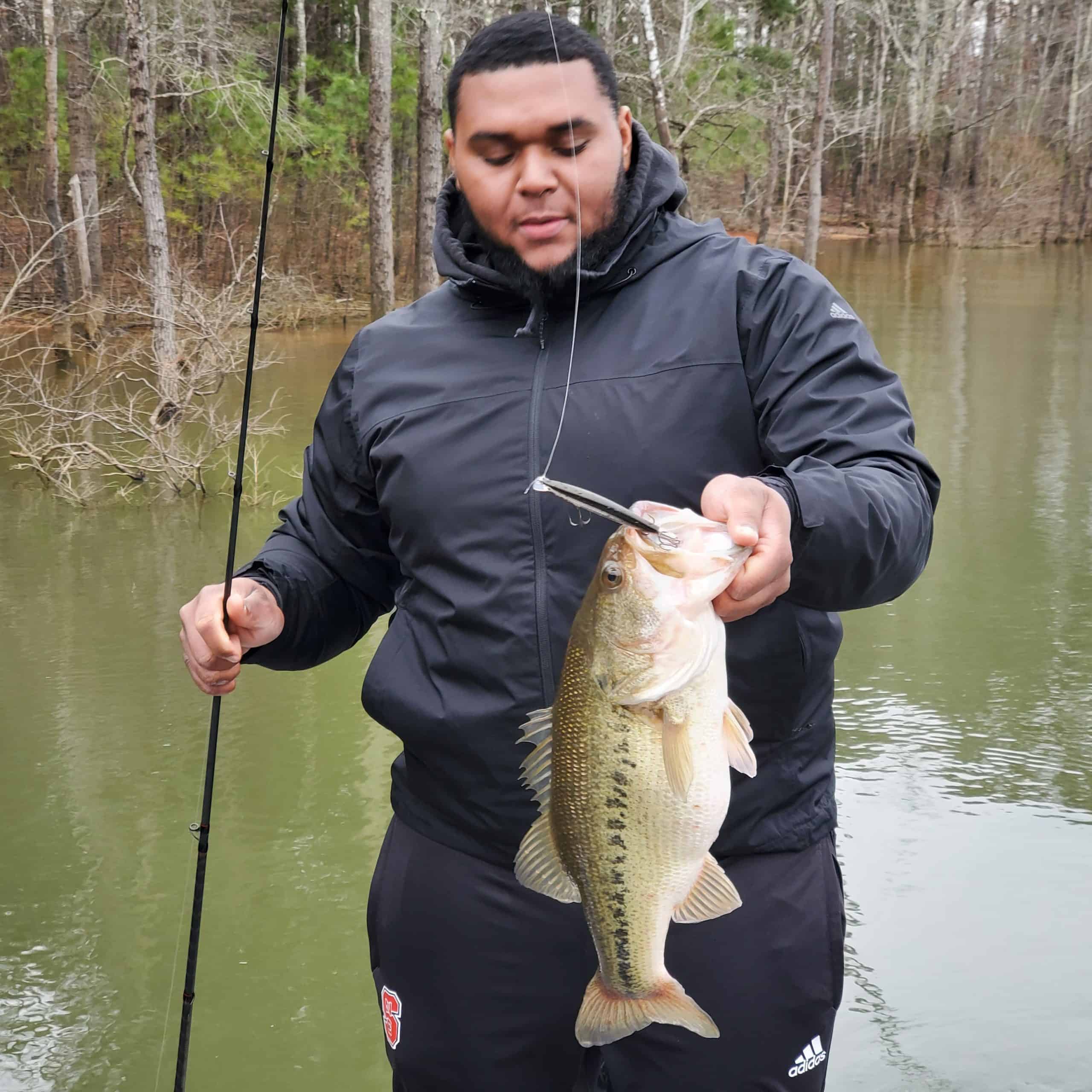 kerr lake bass caught on a jerkbait