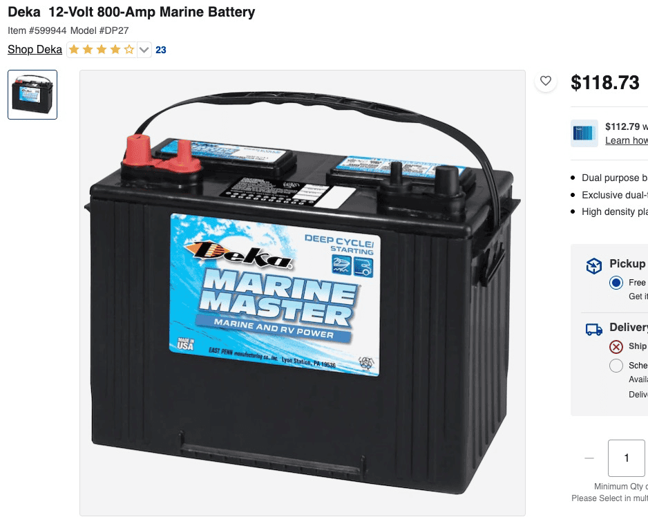 Pro-Guide 31AGM Marine Electronics Battery – The Bass Tank